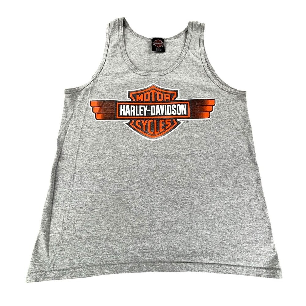 Harley-Davidson Gray Tank Top Playa Del Carmen Mens M 100% Cotton